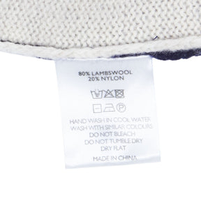 Beaufort & Blake Cream Colour Block V-Neck Jumper
