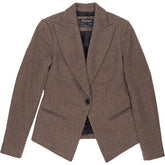 AllSaints Brown Check Wool Blazer