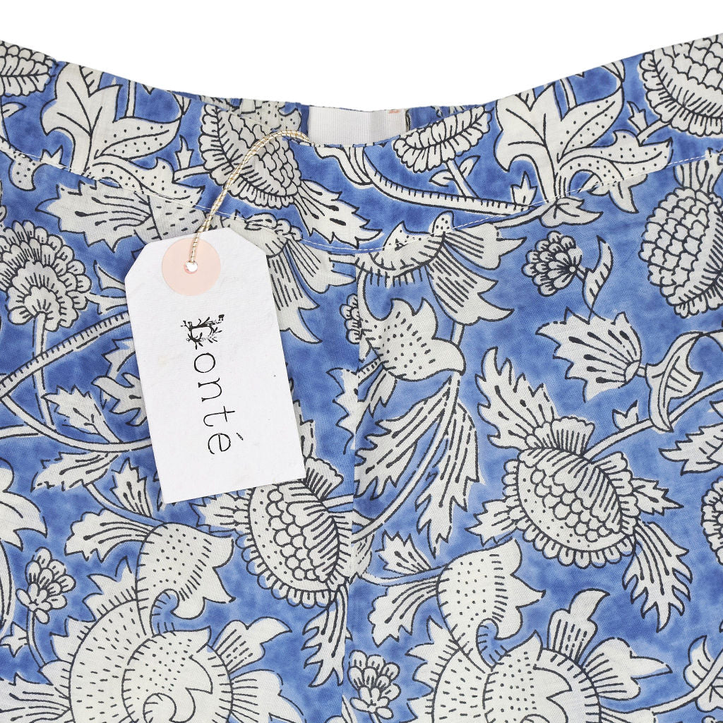 Bonté Chalk Blue Floral Patterned Luc Shorts