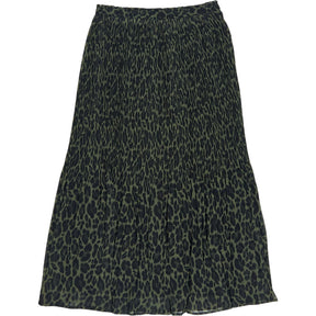 WYSE Khaki Estelle Pleat Skirt