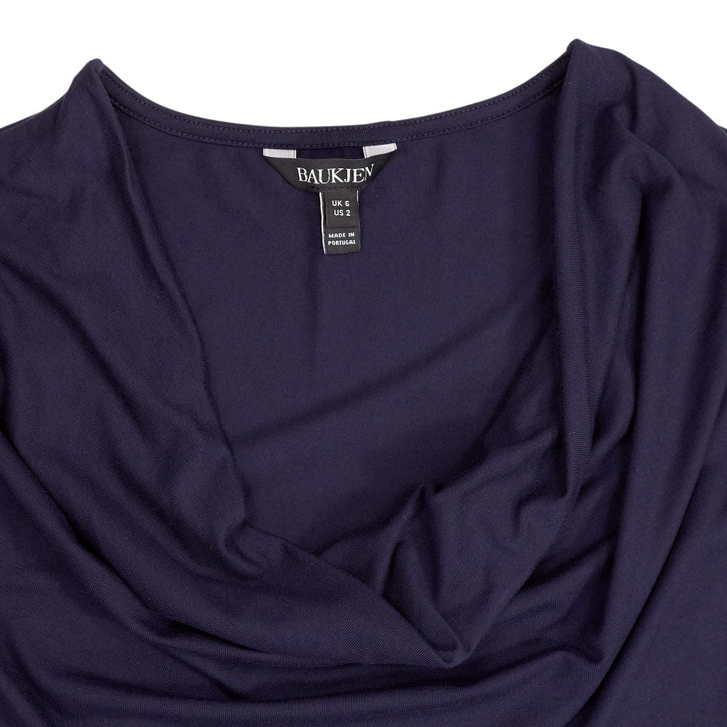 Baukjen Navy Cowl Neck Top