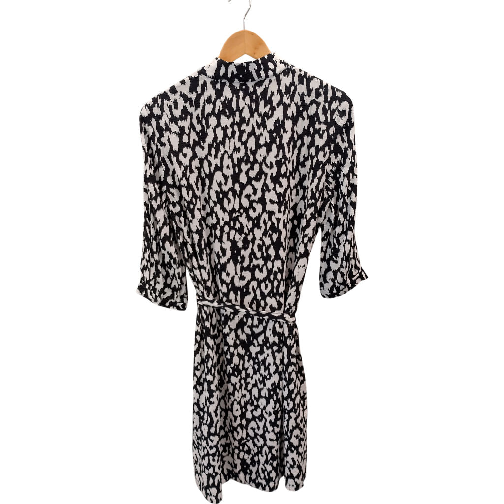 Calvin Klein Black White Bold Leopard Dress