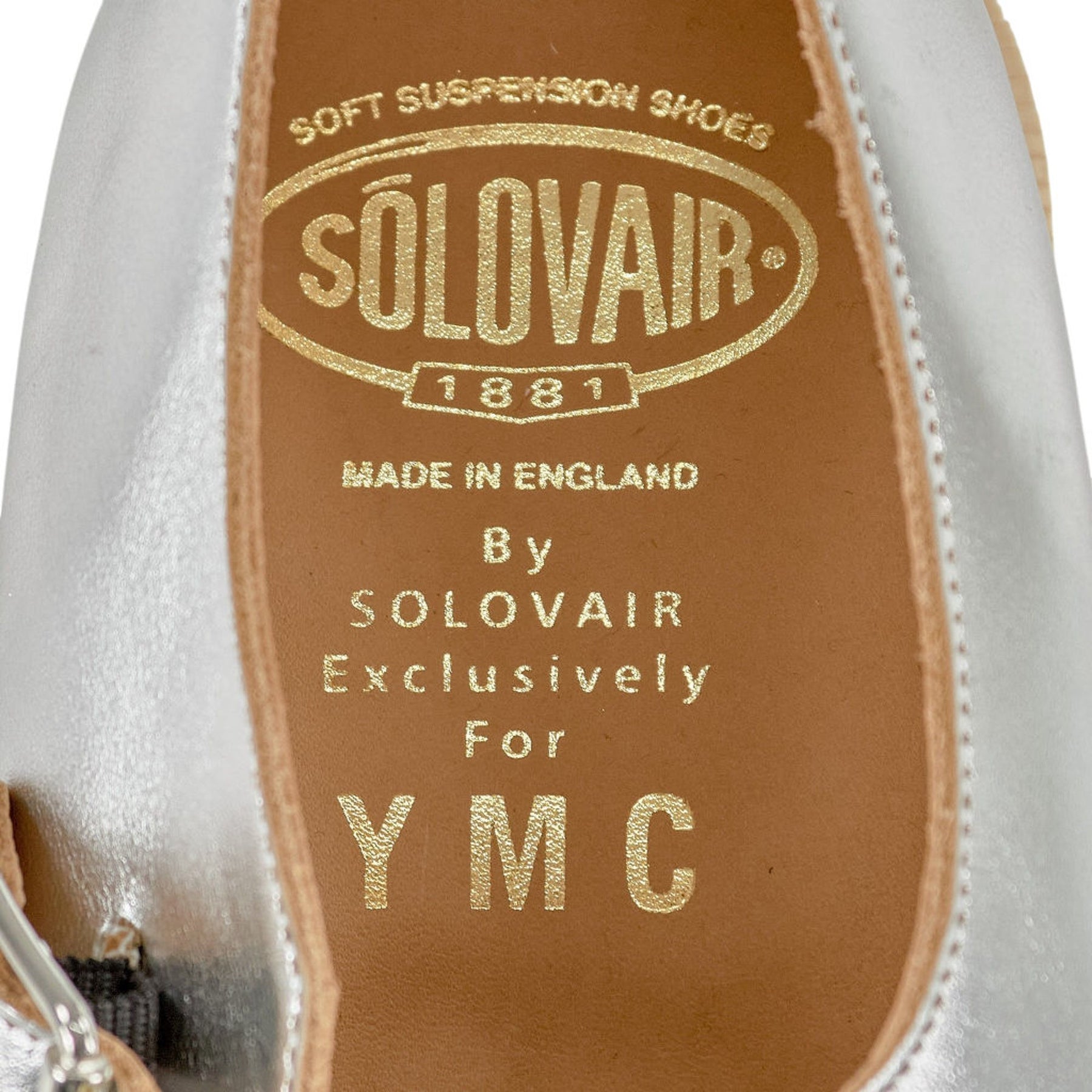 YMC Solovair Silver Leather Buckle Shoes