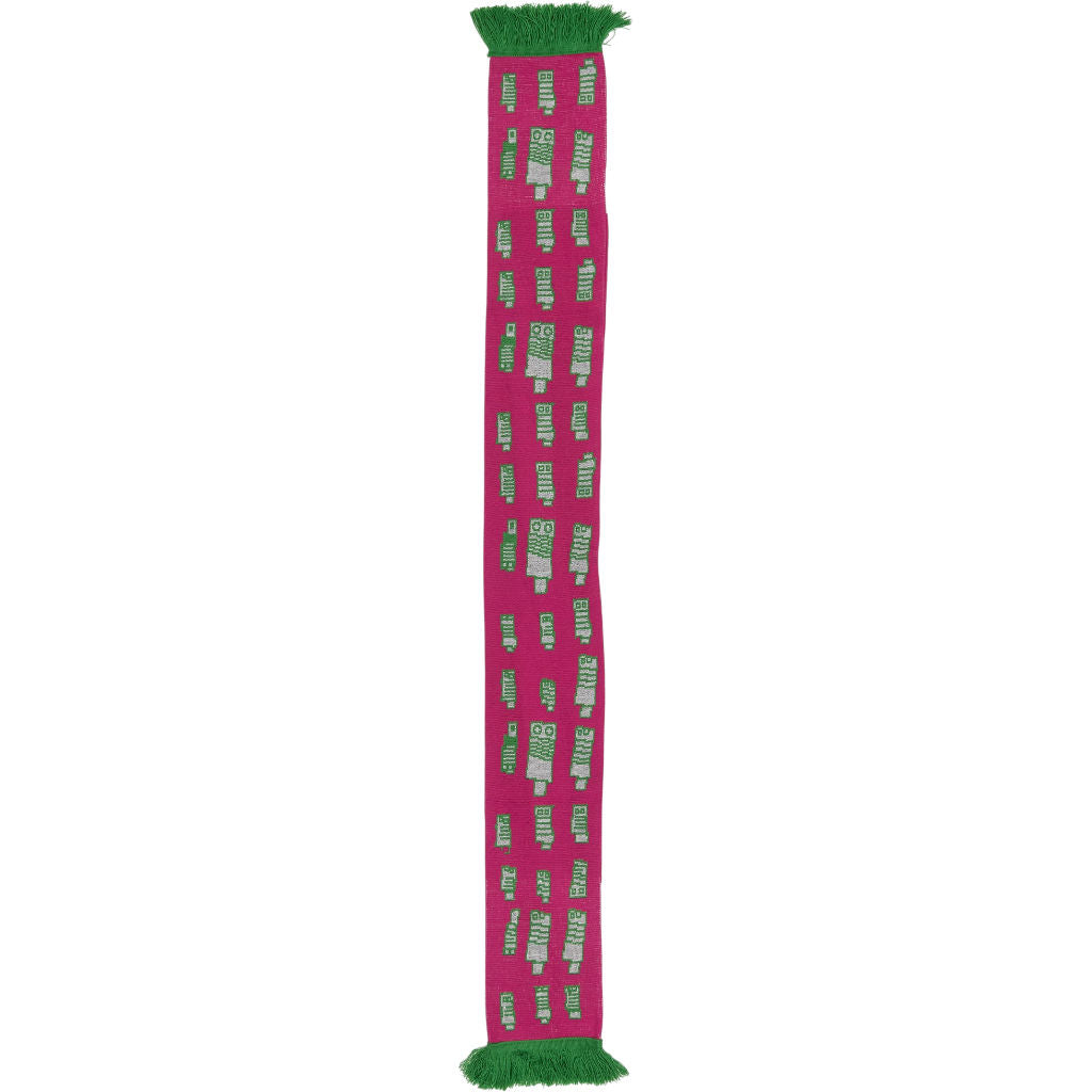 Revere Pink Green Patterned Scarf