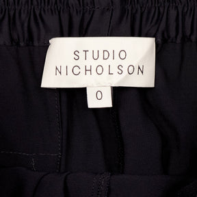 Studio Nicholson Darkest Navy Fluid Viscose Trousers