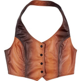 Motel Brown Halter Neck Top