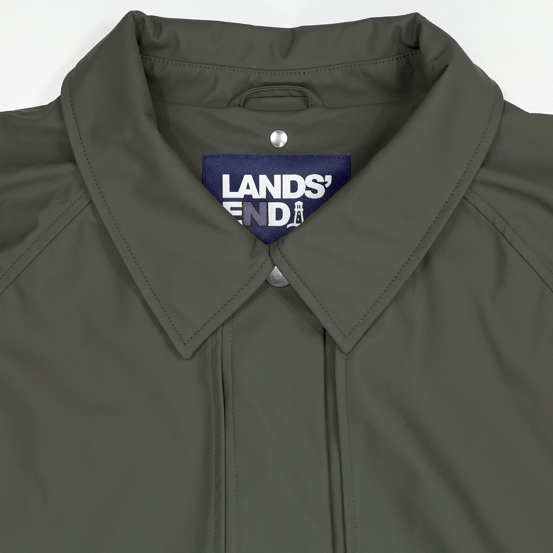 Lands' End Green Raincoat