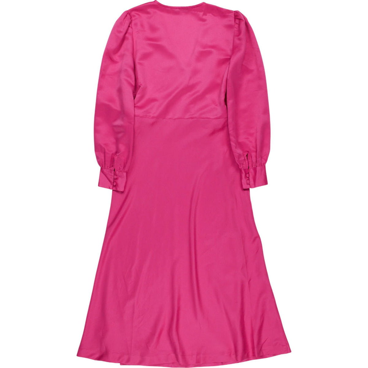 OMNES Pink Wrap Midi Dress