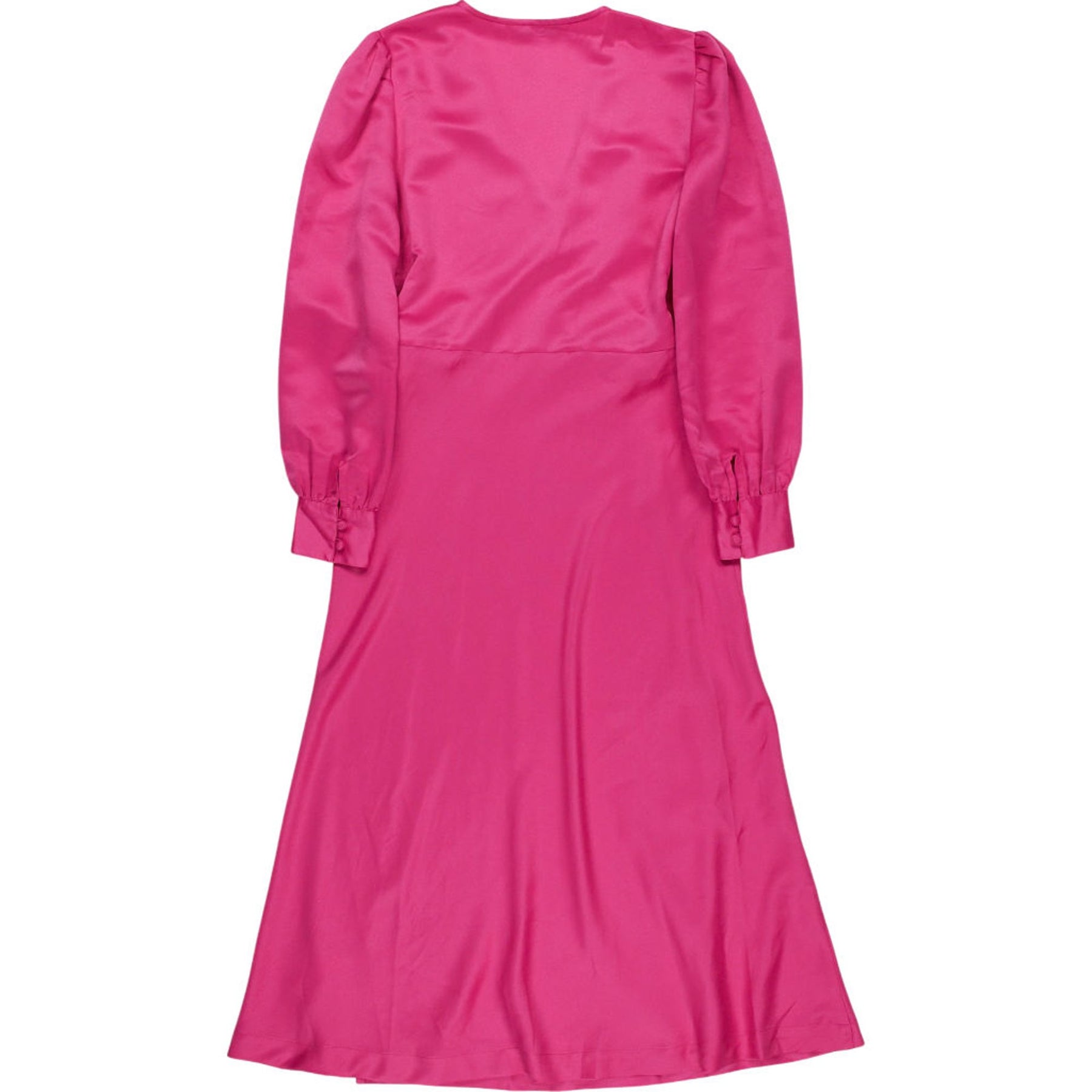 OMNES Pink Wrap Midi Dress