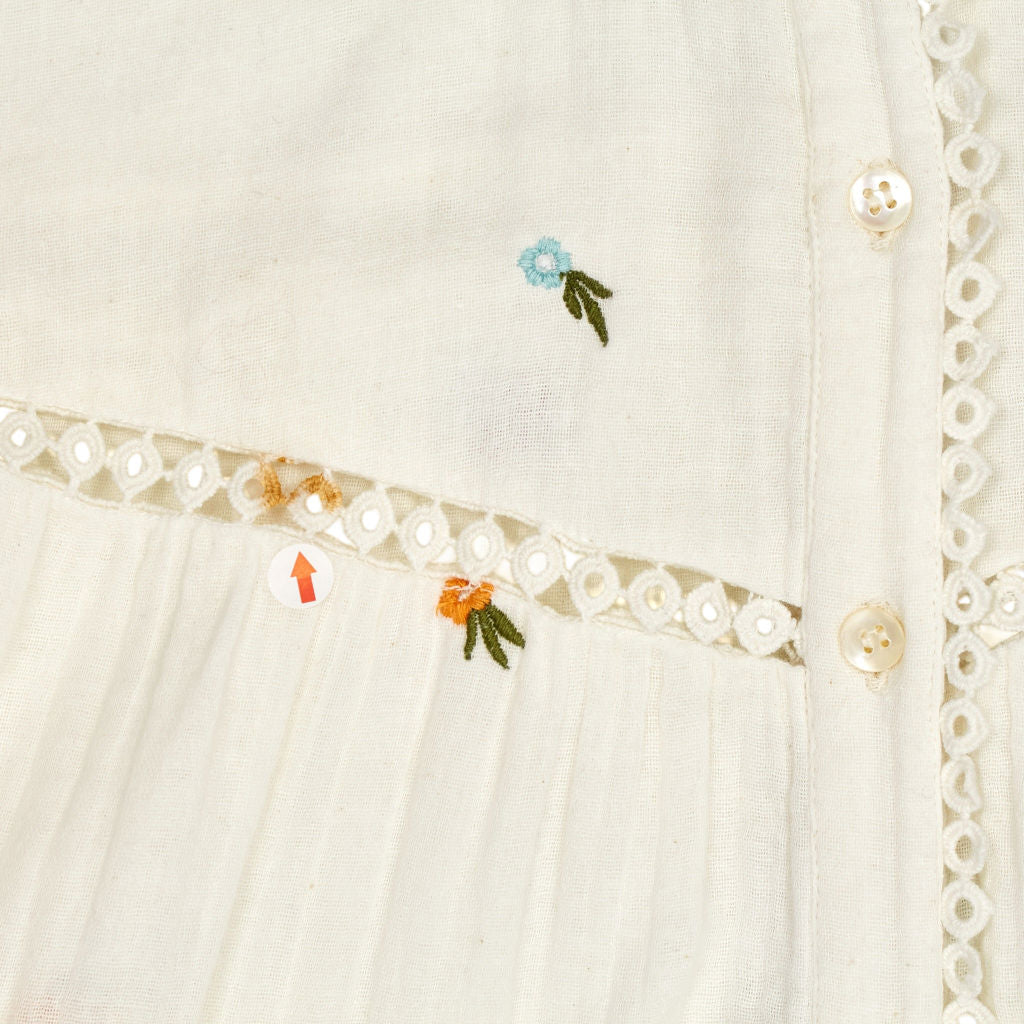 WYSE London White Embroidered Blouse