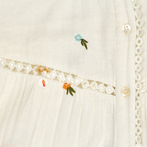 WYSE London White Embroidered Blouse