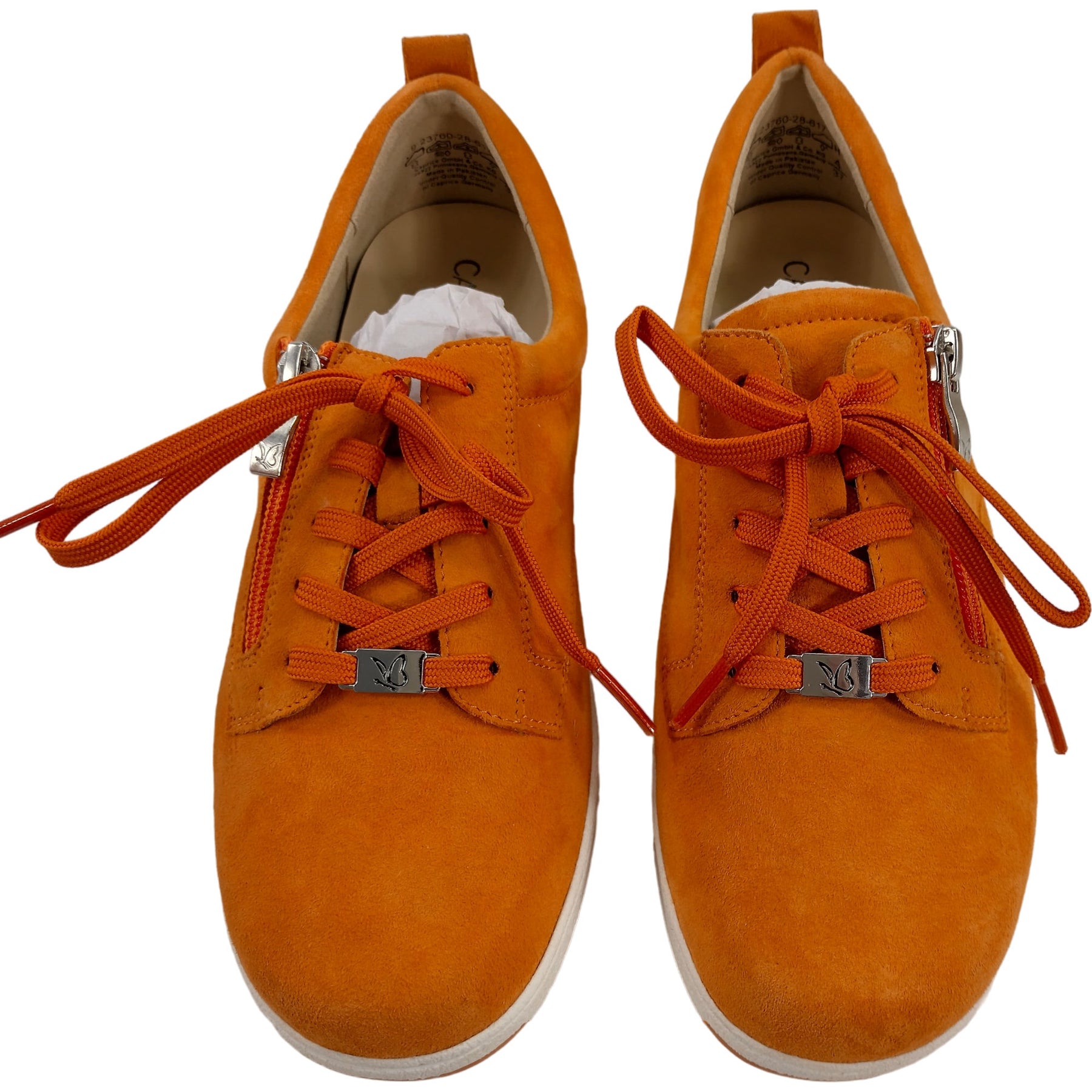 Caprice Orange Sheep Jumbo Suede Comfort Trainers