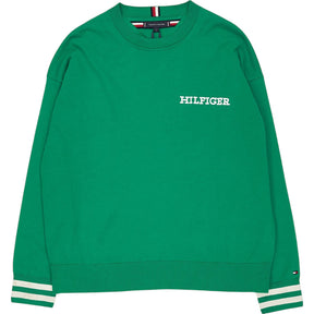 Tommy Hilfiger Green Monotype Tipped Sweatshirt