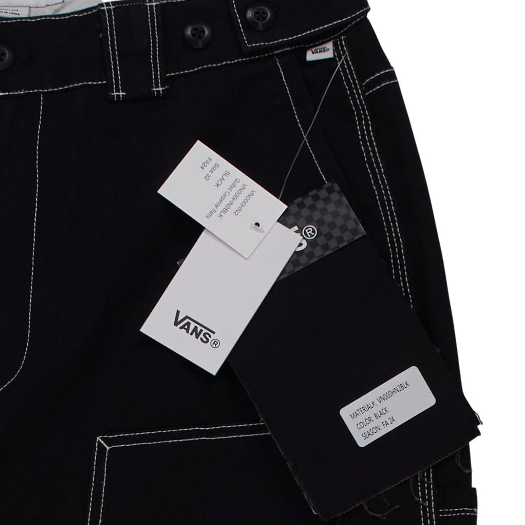 Vans Black Check Cargo Pants