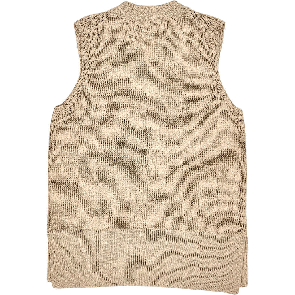 Baukjen Beige Sleeveless Knitted Vest