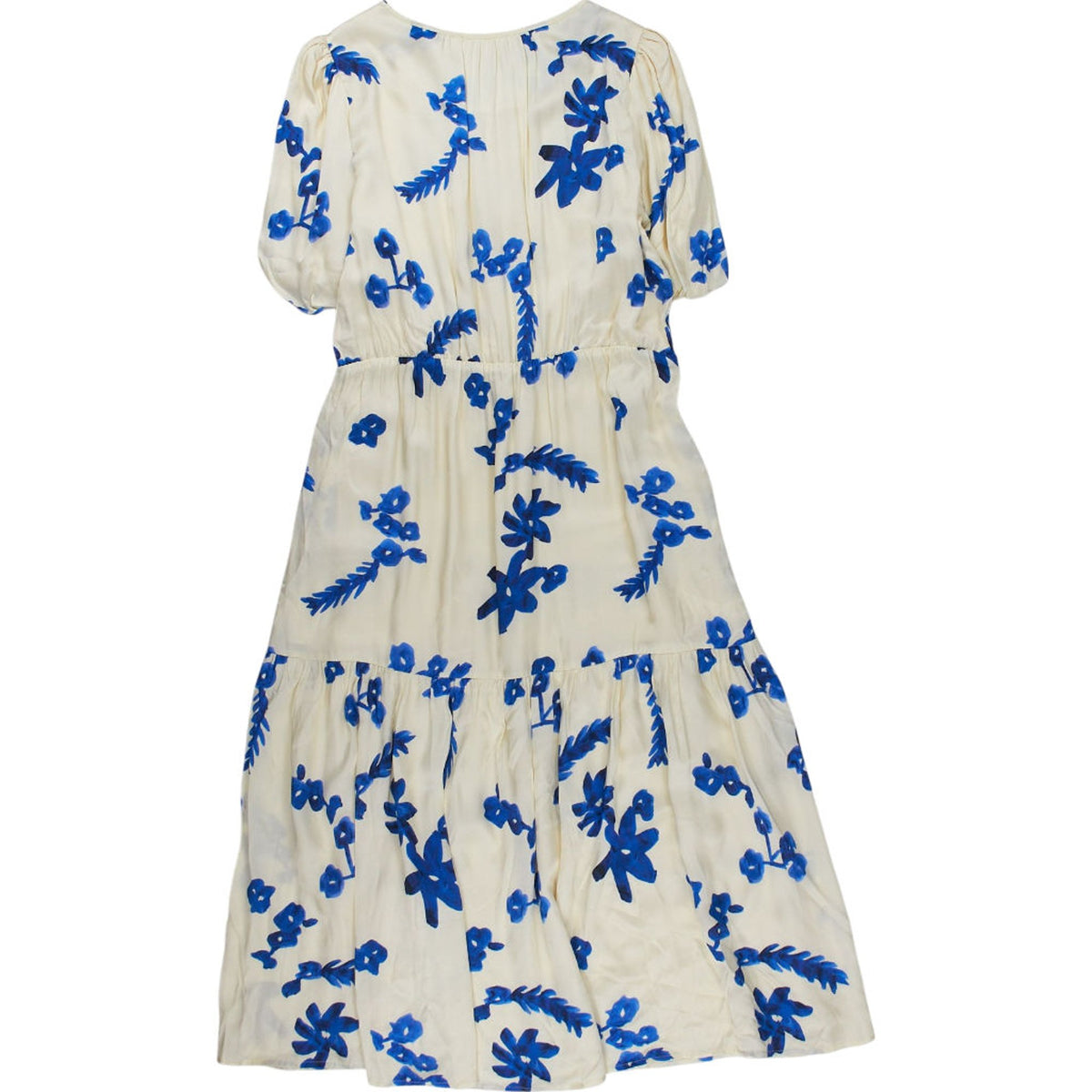 Wyse Cream Blue Floral Dress