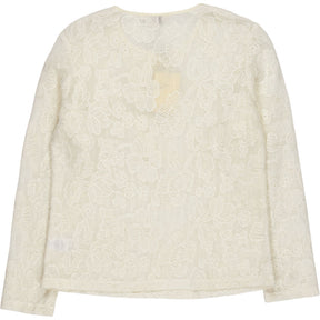 Jovonna Cream Floral Lace Top