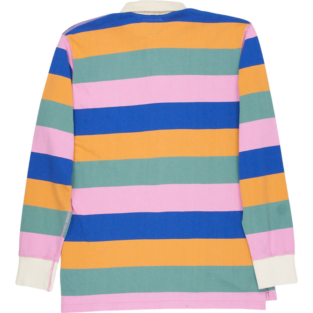 Drake's Multicolour Striped Rugby Polo M