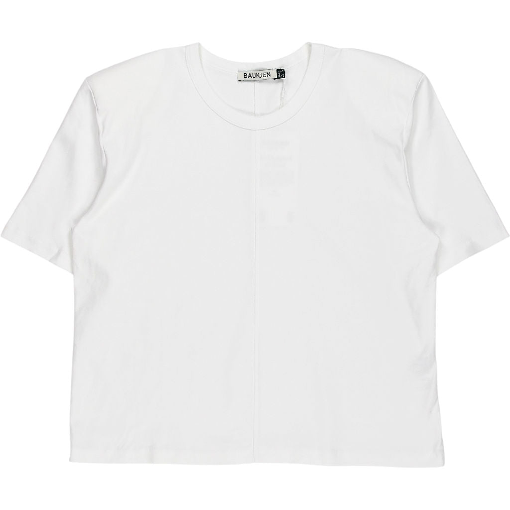 Baukjen White Adeline Organic Shoulder Pad Top