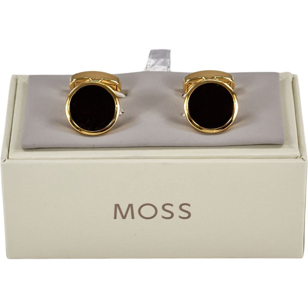 Moss Gold Black Cufflinks