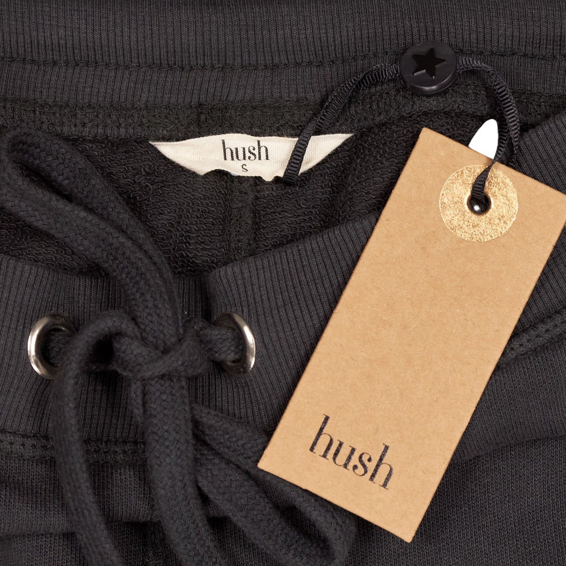 Hush Washed Black Side Stripe Joggers