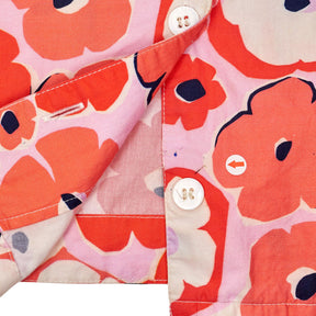Omnes Pink Floral Short Sleeve Blouse