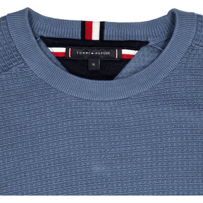 Tommy Hilfiger Blue Waffle Knit Jumper