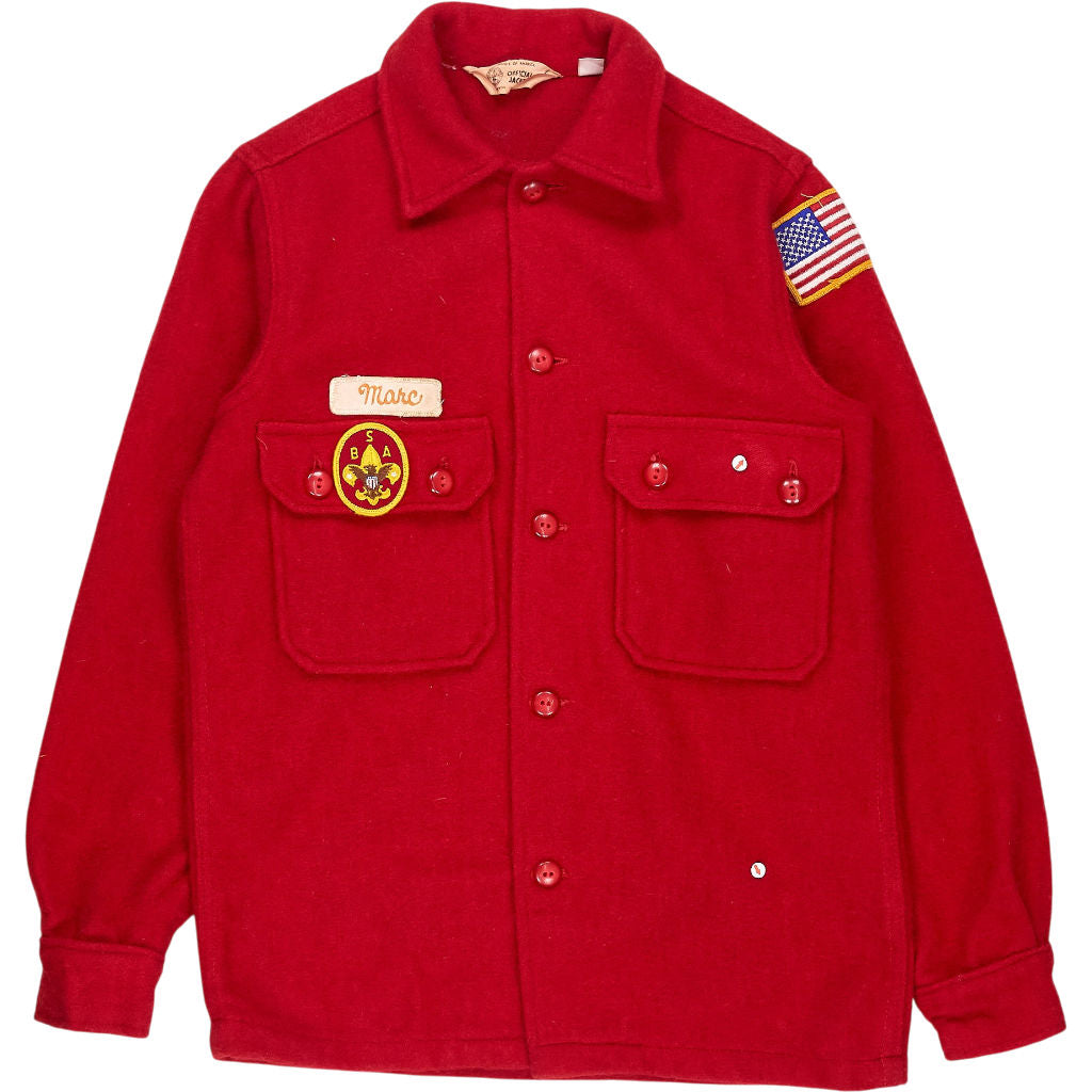 Vintage Boy Scouts of America Red Wool Jacket 1970s