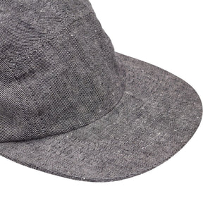 Folk Soft Black Linen Twill 5 Panel Cap
