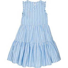 Tommy Hilfiger Blue Striped Ruffle Dress