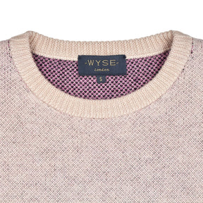Wyse Pink Navy Stripe Knit Jumper