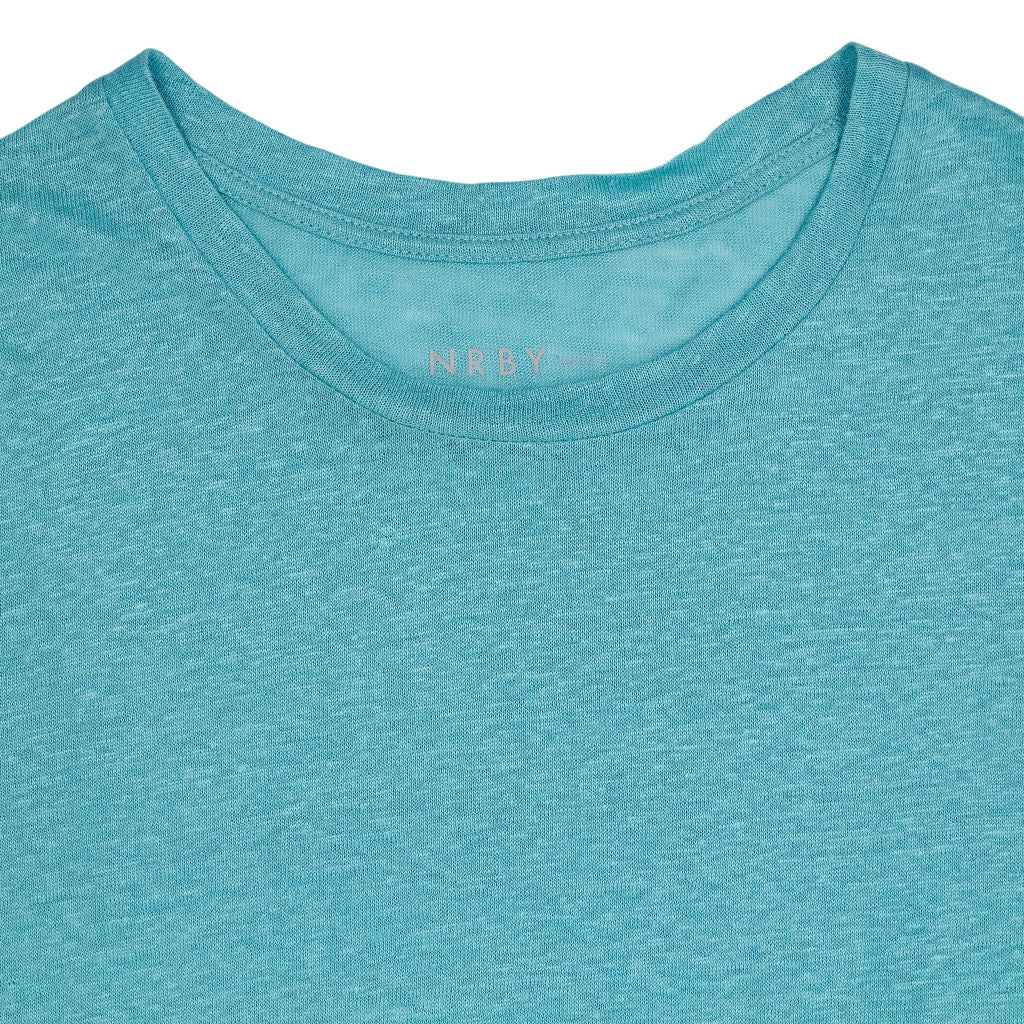 NRBY Blue Linen T-Shirt