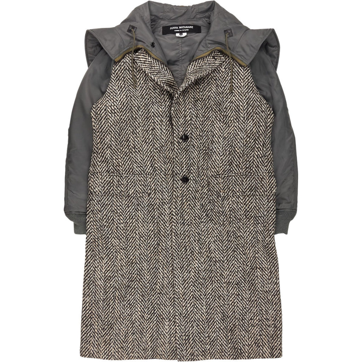 Junya Watanabe Grey Tweed Coat