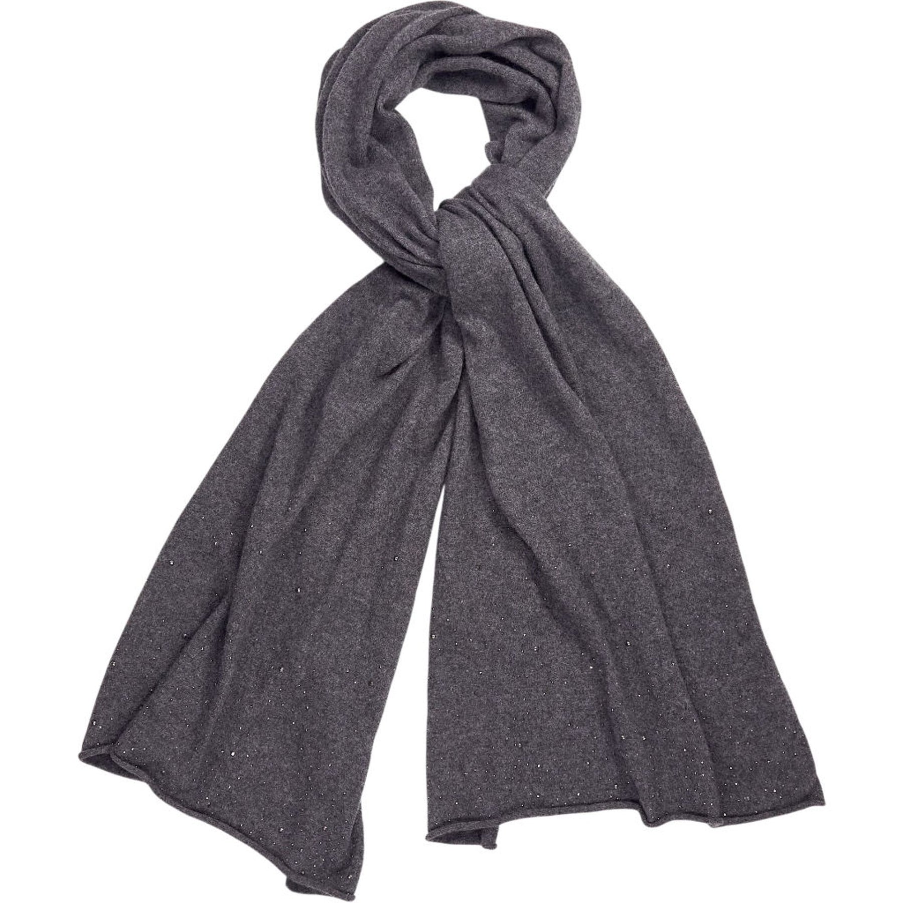 Tahari Grey Beaded Scarf