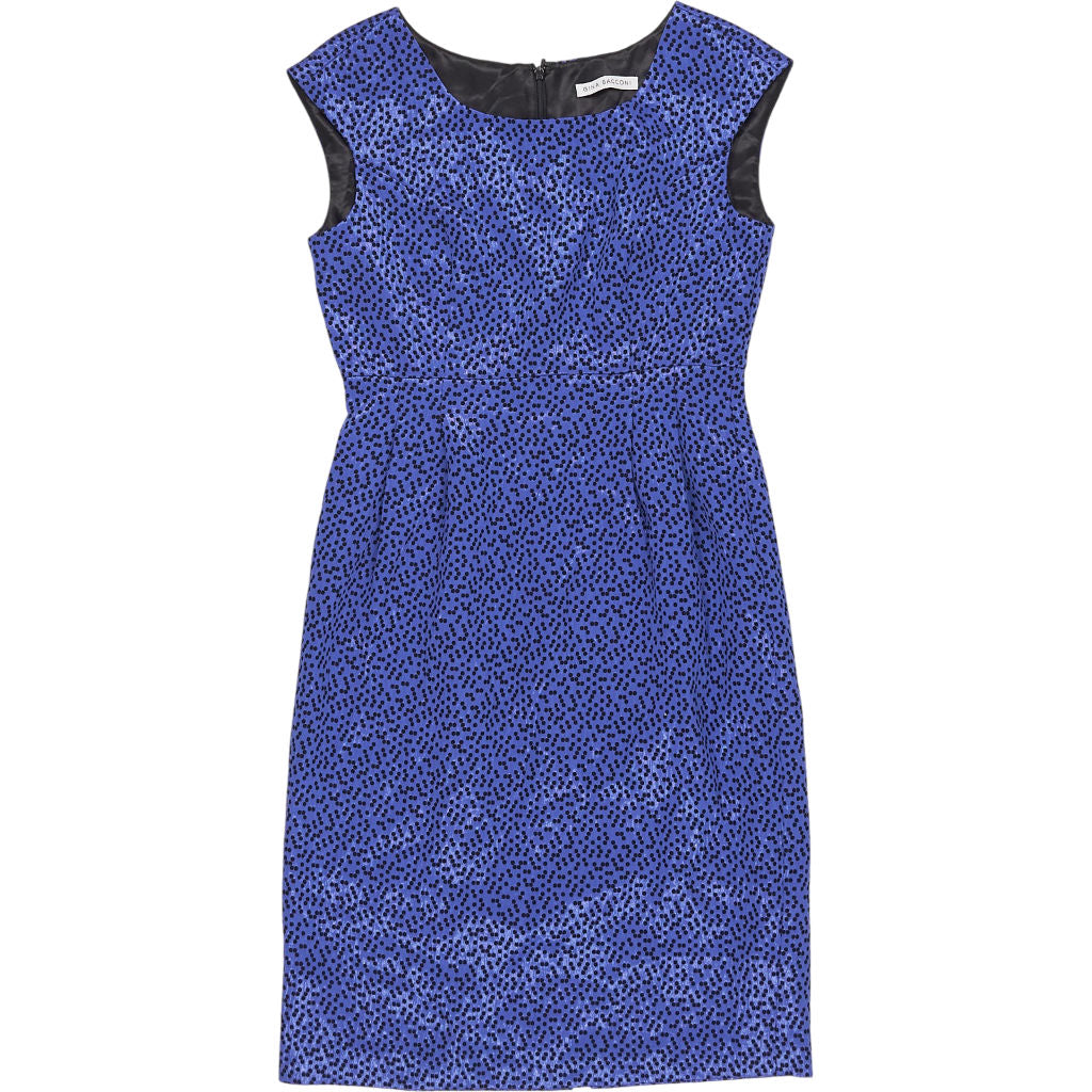 Gina Bacconi Blue Spotted Occasion Dress