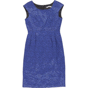 Gina Bacconi Blue Spotted Occasion Dress