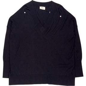 Hush Black Bonnie Relaxed V Jumper
