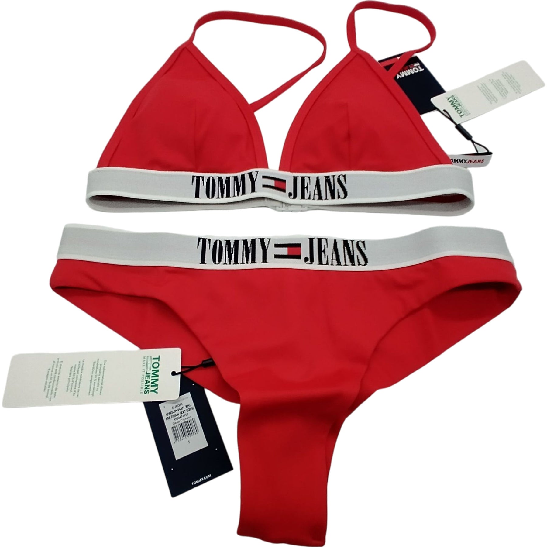 Tommy Jeans Red Bikini Set