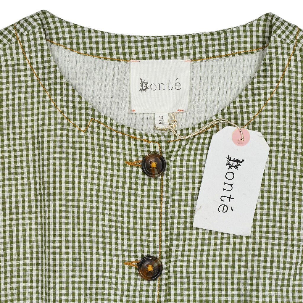 Bonté Green Check Bright Waistcoat