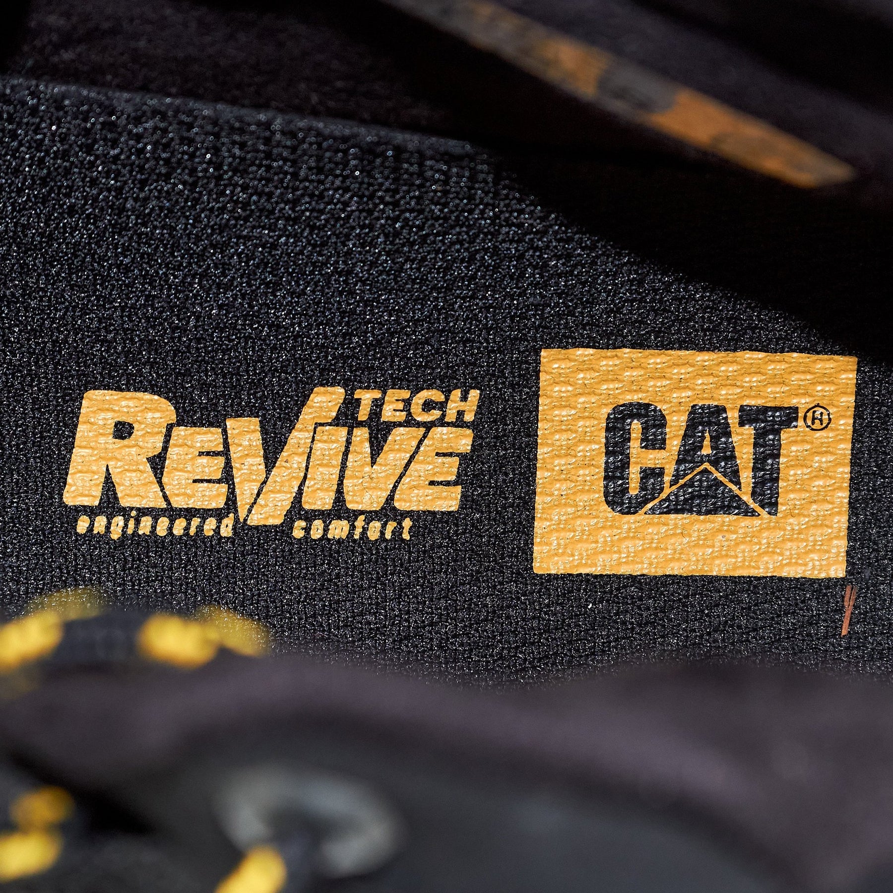 CAT Black Waterproof Nubuck Boots