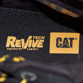 CAT Black Waterproof Nubuck Boots