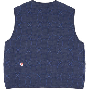 YMC Blue Floral Quilted Vest XS