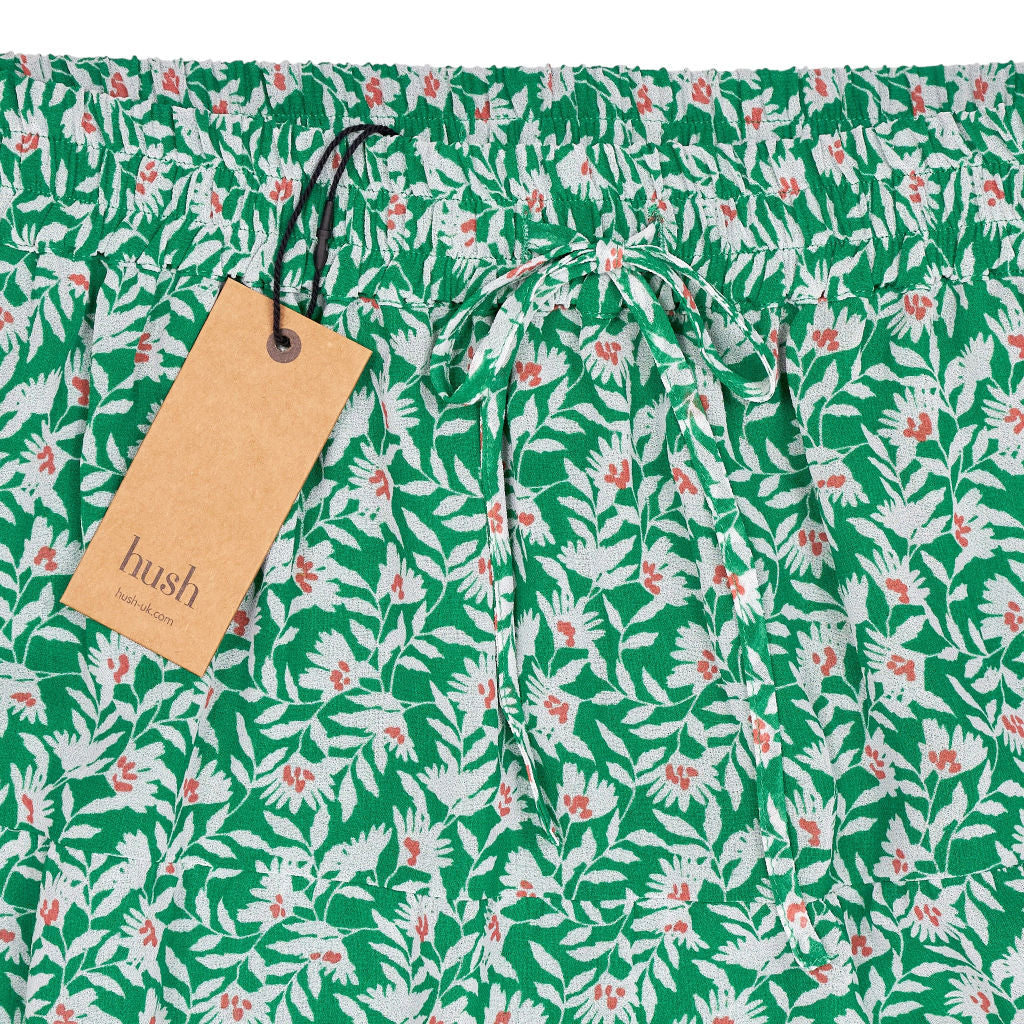 Hush Green Hallie Layered Floral Skirt