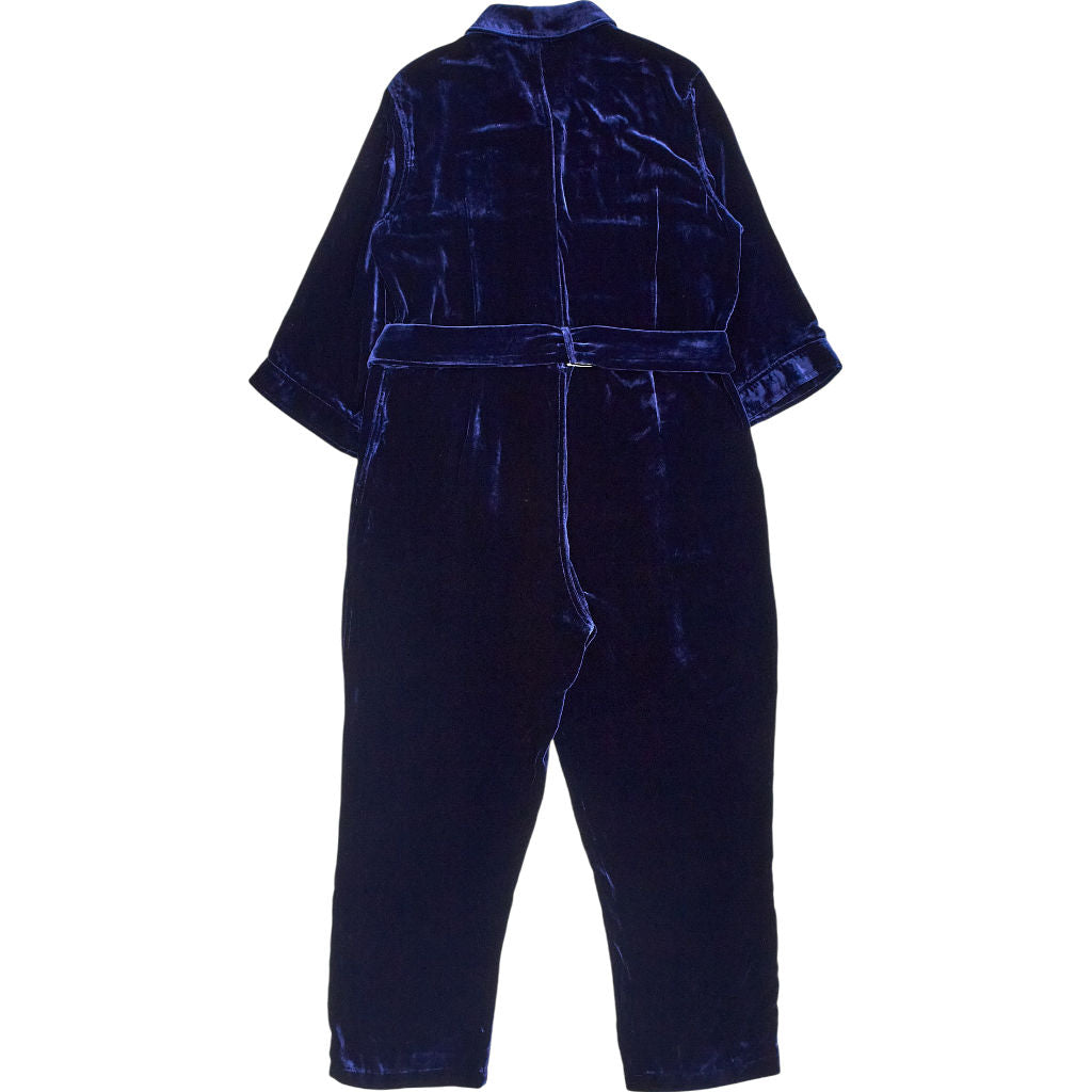 NRBY Blue Velvet Jumpsuit