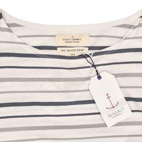 Seasalt Cornwall White Stripe Sailor Shirt