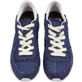 Converse Blue Denim Patchwork Thunderbolt OX Trainers