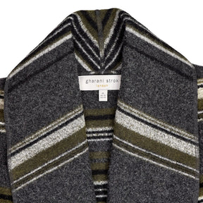 Gharani Strok Grey Striped Wool Jacket