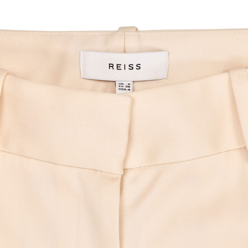 Reiss Cream Wool Blend Trousers