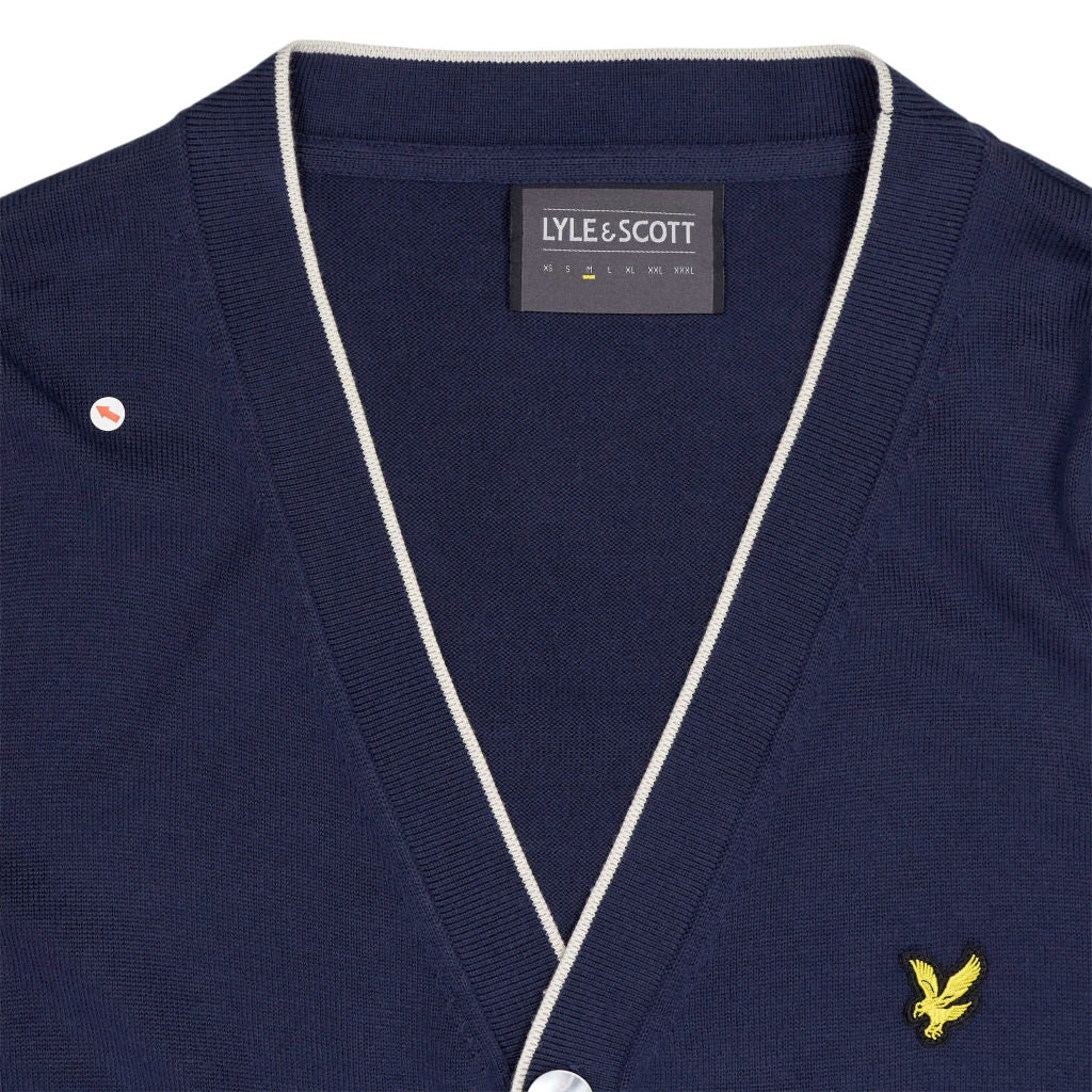 Lyle & Scott Navy Cotton Cardigan
