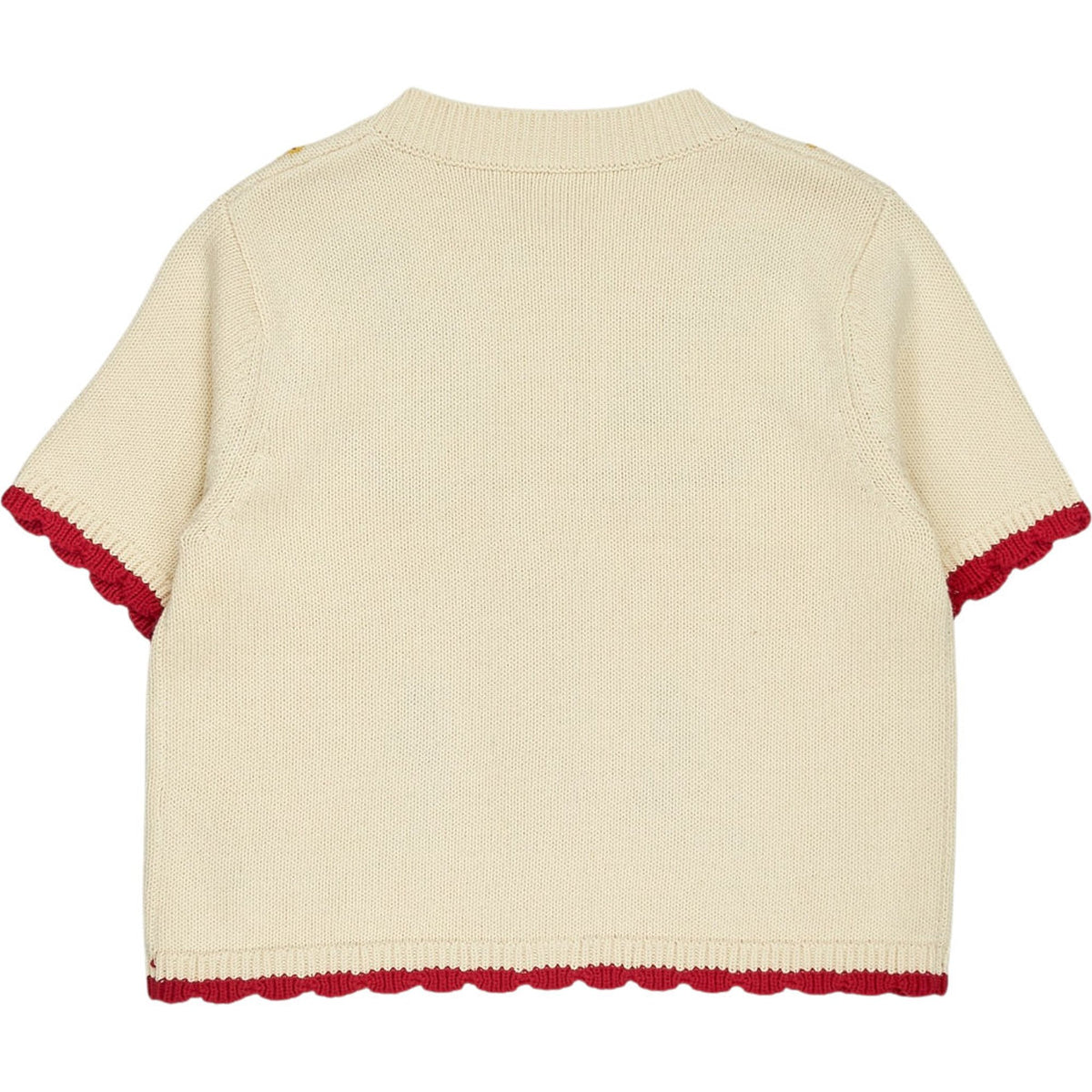 OMNES Cream Floral Knit Cardigan